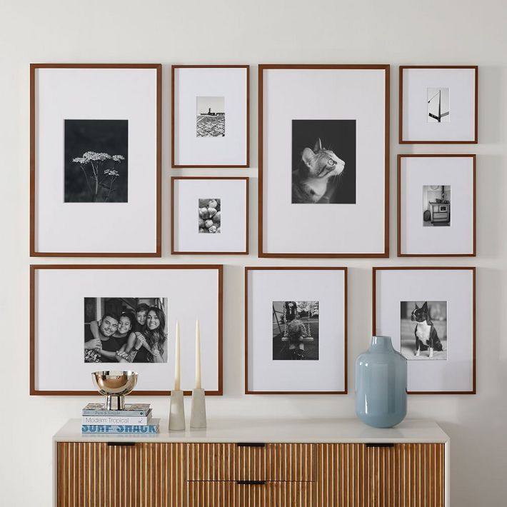 Multi-Mat Wood Gallery Frames - Walnut | West Elm