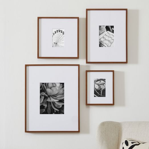 12x12 Picture Frames Set of 3, Natural Oak Wood Frame 12x12, 12 x 12 Wood  Frame with Mat for 10 x 10, Square 12x12 Frame with Tempered Real Glass