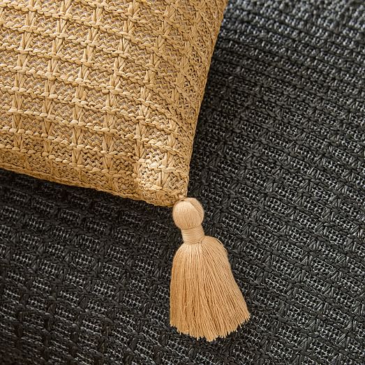 Faux Jute Indoor/Outdoor Pillow West Elm