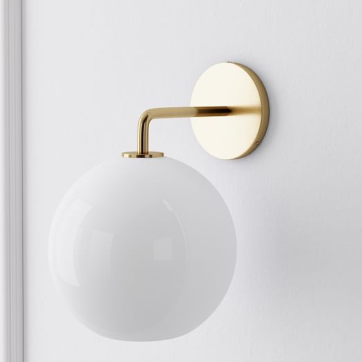 Sculptural Glass Globe Wall Sconce - Small (Ombre) | West Elm