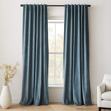 Cotton Velvet Curtain | West Elm