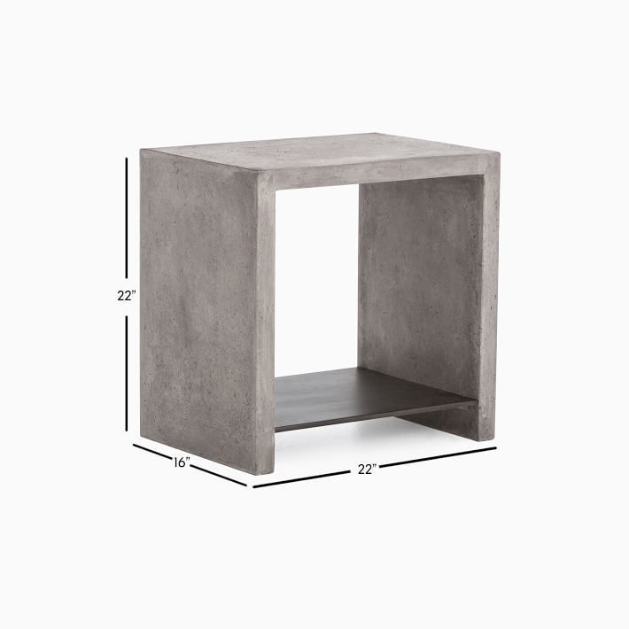 Industrial Concrete Side Table (22