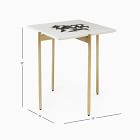 Graphic Marble Inlay Side Table - Triangles | West Elm