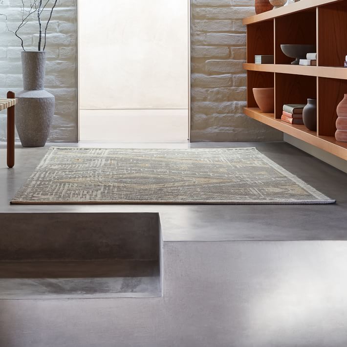 Hand-Knotted Triangle Motif Rug | West Elm