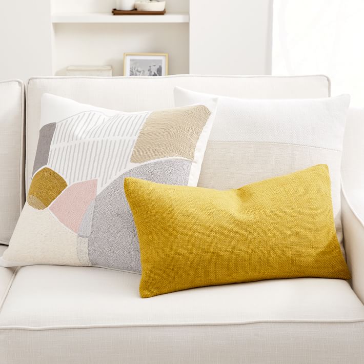 Color Crush Pillow Cover Set - White  White pillows, Pillows, West elm  pillows