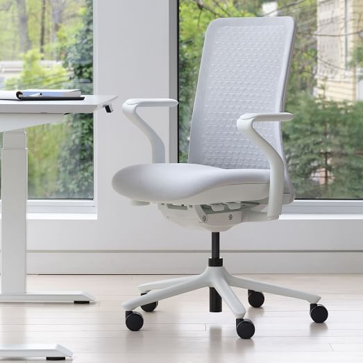 Ergonomic Chair Headrest | Branch Pebble / White / Standard