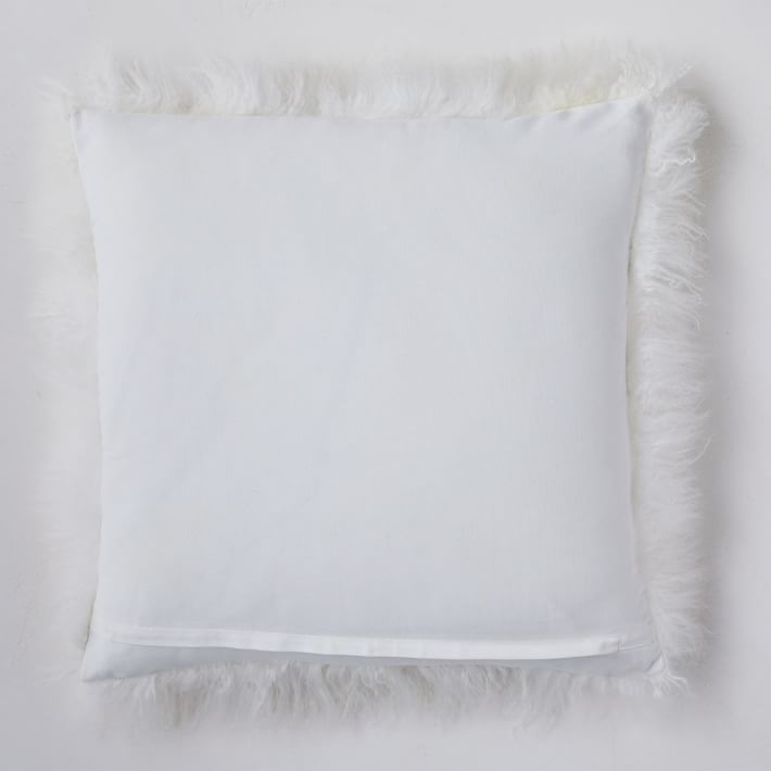 Mongolian Fur Decorative Pillow Cover, Frontgate