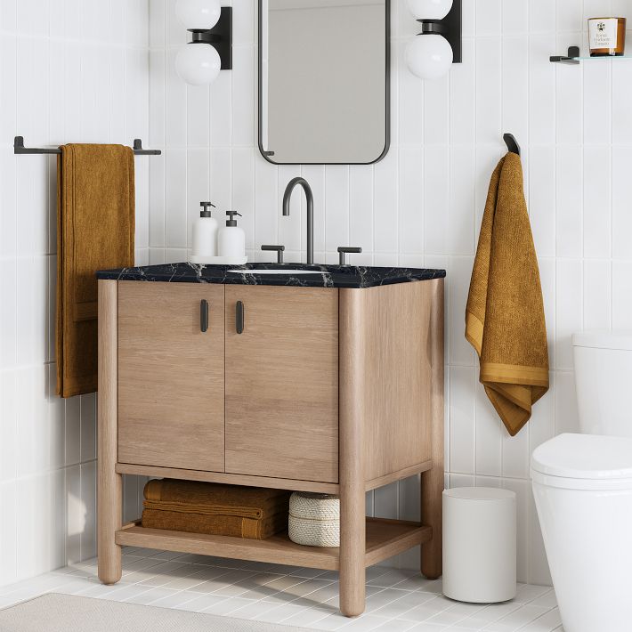 30 / 32 / 36 Bathroom Vanity with Sink Set Wood Storage Cabinet Free  Standing