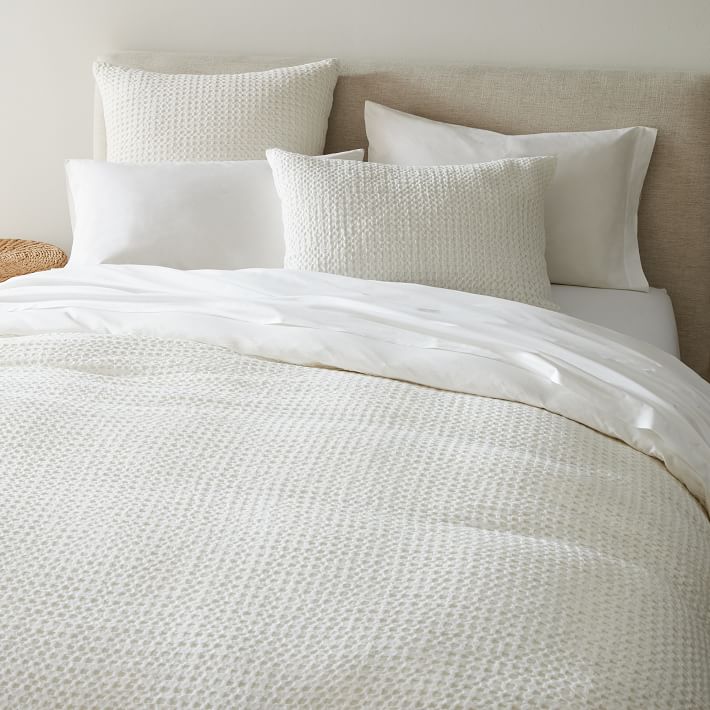 Cotton Waffle Duvet Cover & Shams