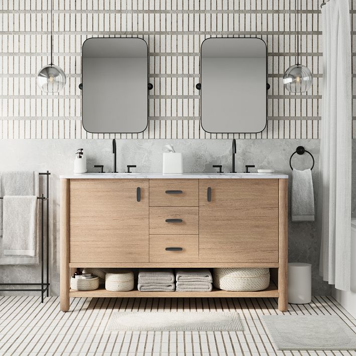 Style Selections Vanity Storage Natural Finish Bathroom Vanity