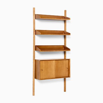 Mid-Century Modular 3-Tier Wide Shelf