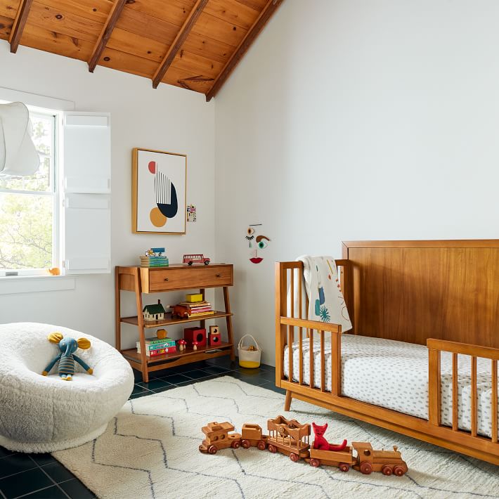 West elm 2025 crib mid century