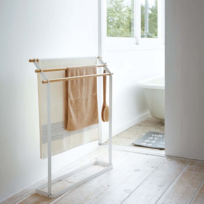 Yamazaki Home Bath Towel Hanger, Black