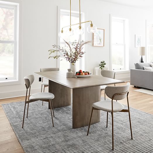 Mid-Century Modern Petal Upholstered Dining Chair | West Elm