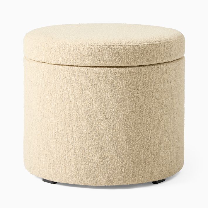 Emmett Round Storage Ottoman | West Elm