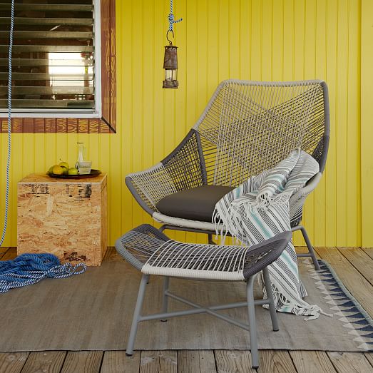 Huron Outdoor Ottoman | West Elm