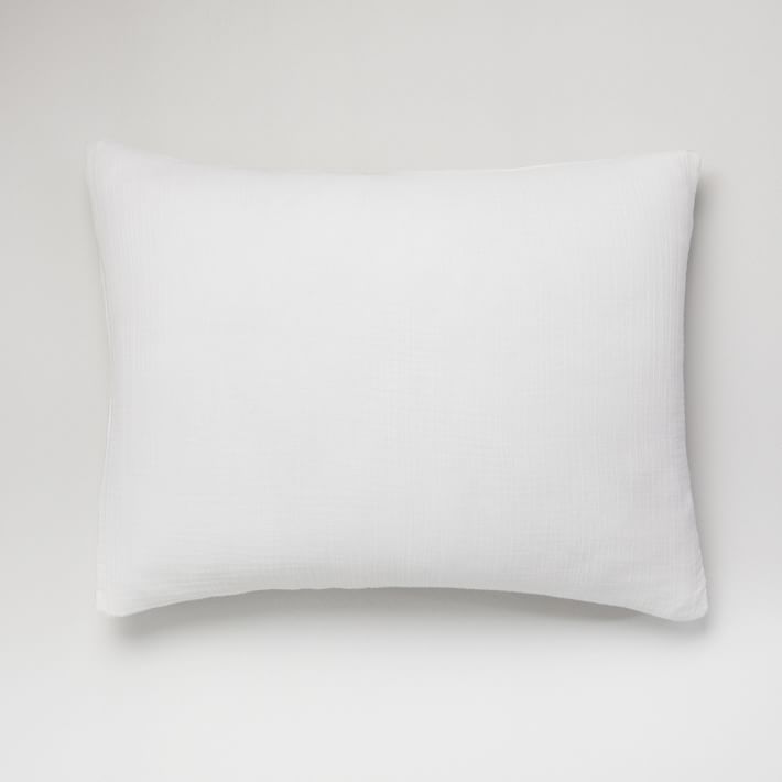 Dreamy Gauze Cotton Shams King, White