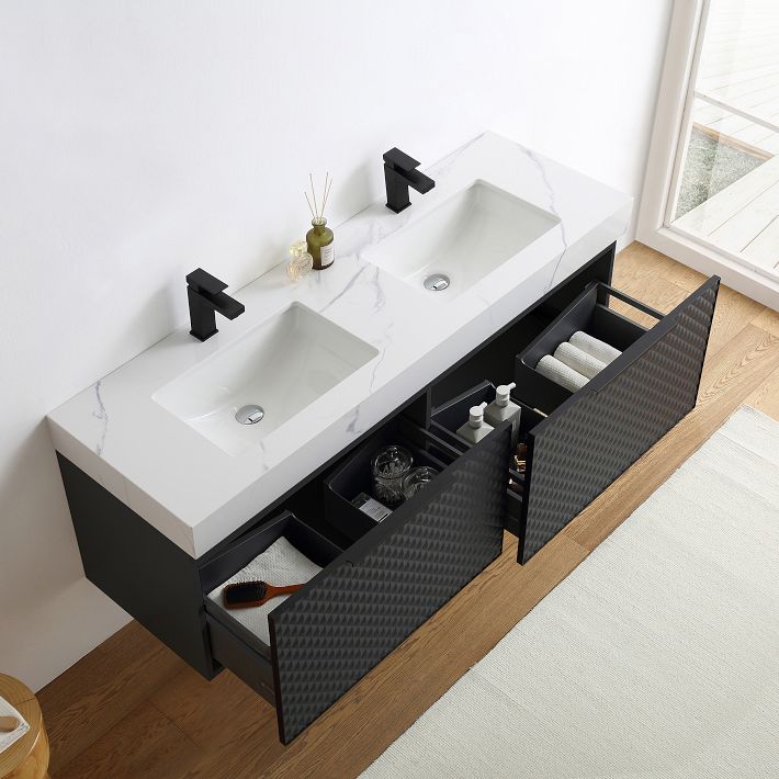 Baylor Floating Open Storage Single Bathroom Vanity (42)