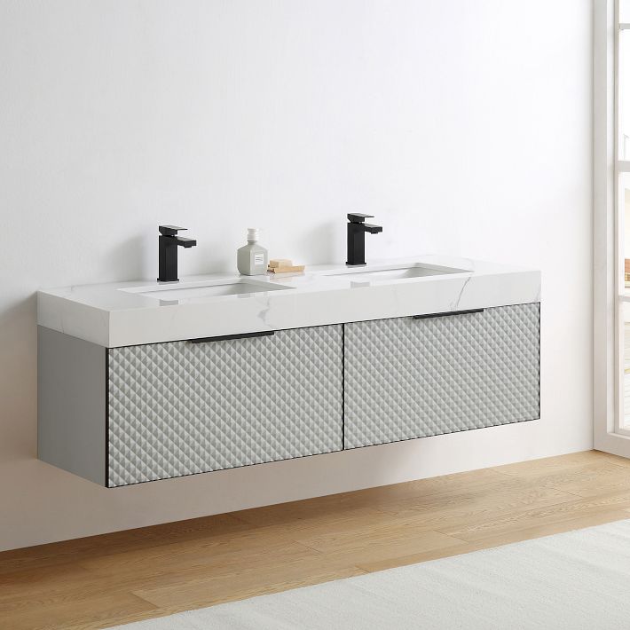 Baylor Floating Double Bathroom Vanity (48