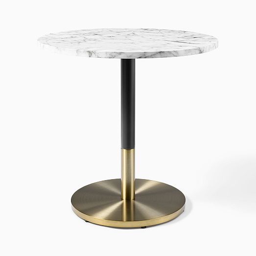 Orbit Faux Marble Restaurant Table - Round | West Elm