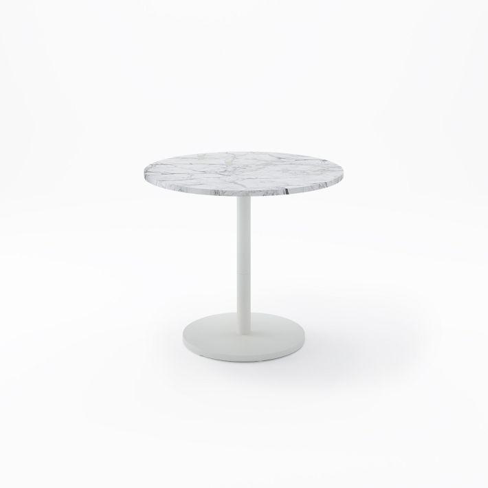 Orbit Faux Marble Restaurant Table - Round | West Elm