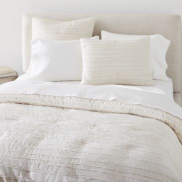 Frayed Edge Stripe Quilt & Shams | West Elm