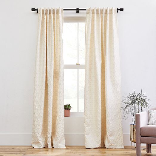 Honeycomb Jacquard Curtain | West Elm