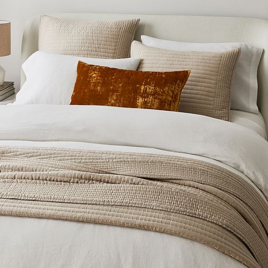 Silky TENCEL™ Pick Stitch Quilt & Shams West Elm