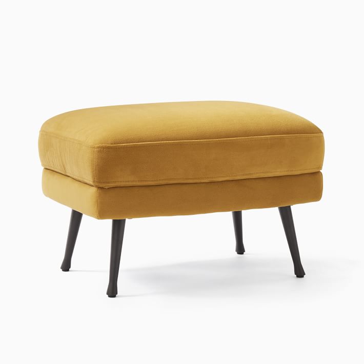 Lucia Ottoman Metal Legs West Elm