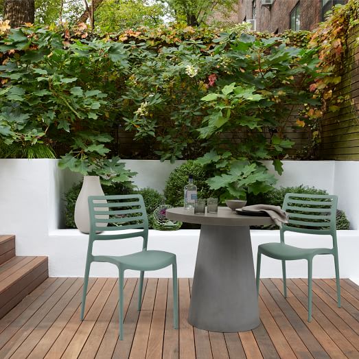 Saratoga Outdoor Stacking Dining Chair (Set Of 2) West Elm