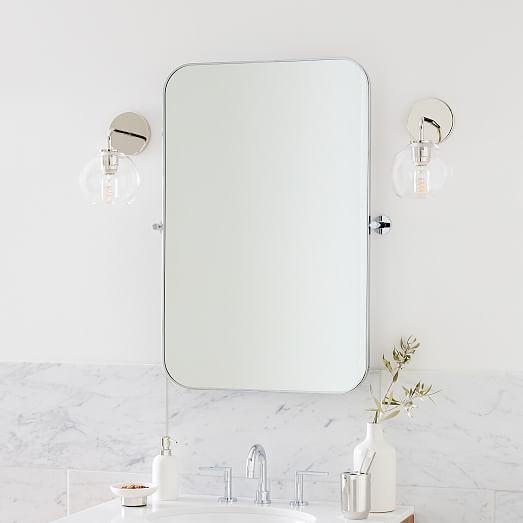 Metal Frame Pivot Wall Mirror - Rectangle | West Elm