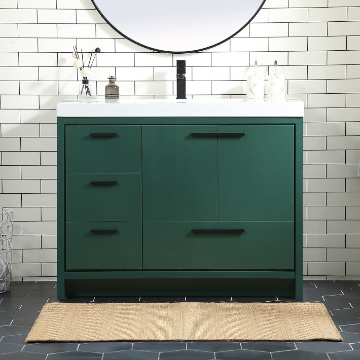 Donovan Single Bathroom Vanity (24–48) - Blue/Green