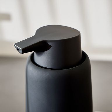 Mdesign Plastic Kitchen Sink Countertop Hand Soap Dispenser - Gray/matte  Black : Target