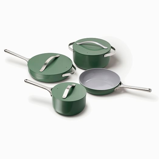 Caraway Ceramic NonStick Cookware & Storage Set Sage West Elm