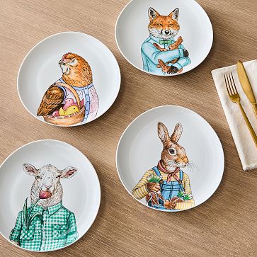 West elm hotsell dapper animal plates