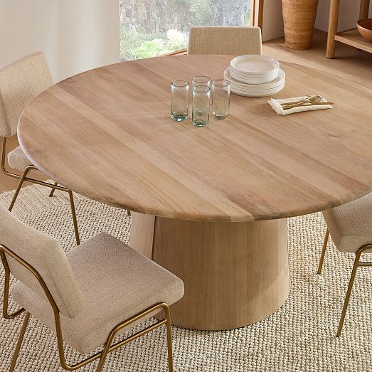 Anton Round Pedestal Dining Table (44", 48", 60", 72") | West Elm