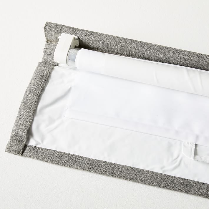 Crossweave Cordless Roman Shades & Blackout Lining West Elm