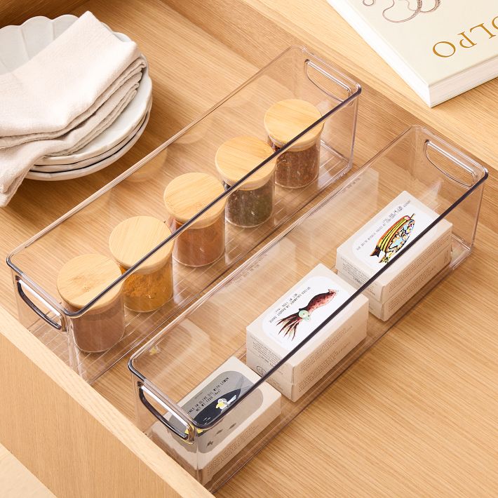 mDesign Bamboo Drawer Organizers (Set of 2)