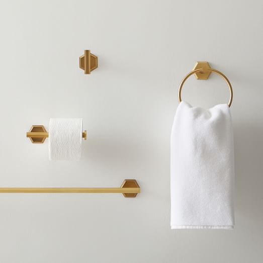 Antique Brass Bathroom Hardware Set Towel Bar Ring Holder Bathroom