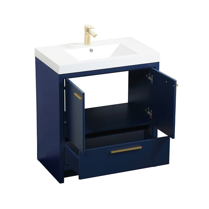 Donovan Single Bathroom Vanity (24–48) - Blue/Green