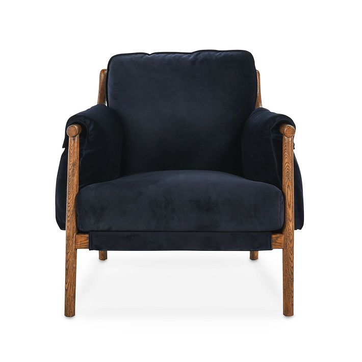 Overstuffed Wood Frame Accent Chair West Elm