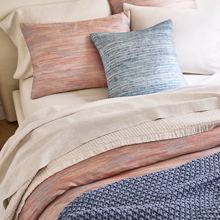 Silky TENCEL™ Striated Duvet Cover & Shams | West Elm