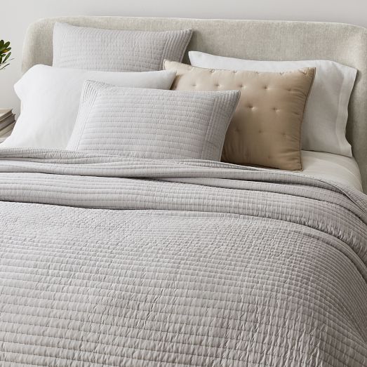 Silky TENCEL™ Pick Stitch Quilt & Shams West Elm