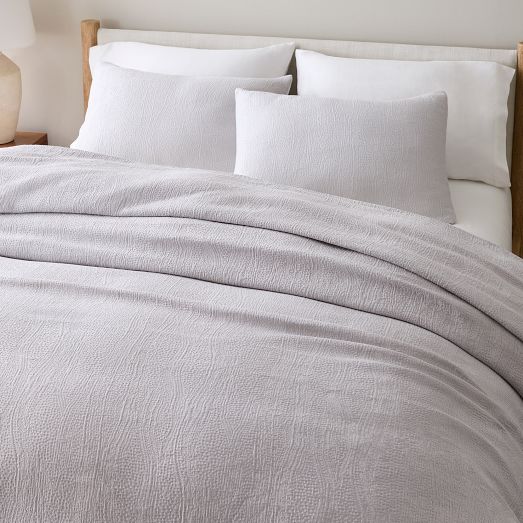 Silky TENCEL™ & Cotton Matelasse Duvet Cover & Shams West Elm