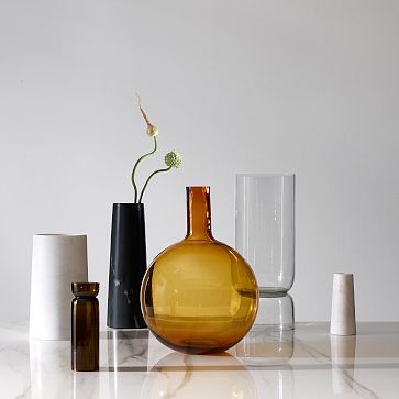 Foundations Marble Cylinder Vases | West Elm