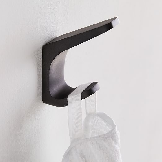 Mid-Century Contour Bathroom Hardware – Dark Bronze | West Elm
