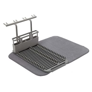 Casabella - Gray Drying Mat with Plastic Rack