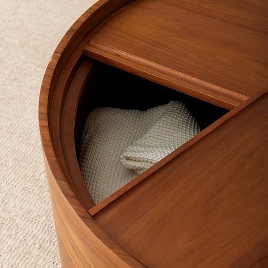Volume Round Storage Drum Coffee Table (36") | West Elm