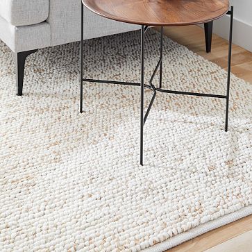 Mini Pebble Wool Jute Rugnull