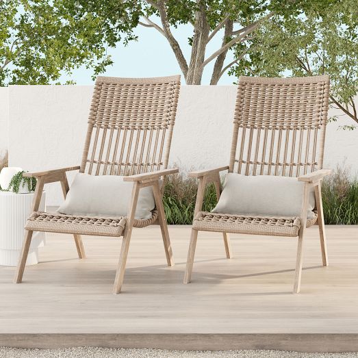 Largent teak patio chair with 2024 cushions